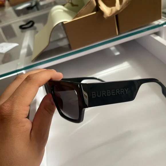Burberry Glossy Black Sunglasses D5EE87C4-5D24-4E6A-8848-  main image 4